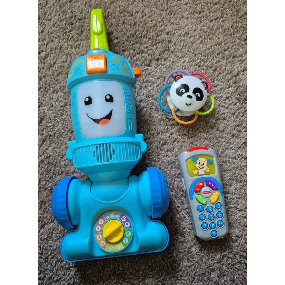 Fisher price vacumm phone and sensory toy lot